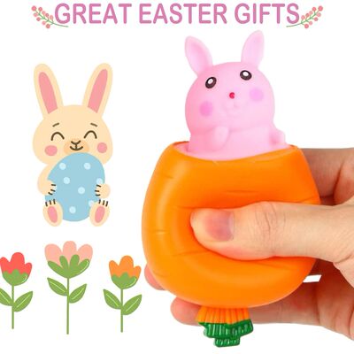 Easter Carrot Rabbit Fidget Toy Cute Bunny Sensory Toys Deco