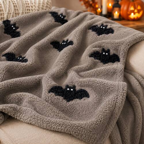 Halloween Bat Blanket Soft Throw for Couch Camp Outdoor Cozy