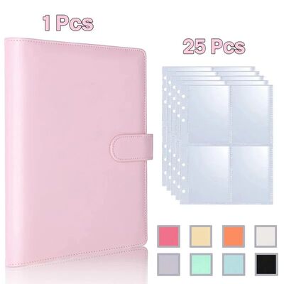 A5 Notebook Photocard Binder with 4 Pockets Sleeves 6 Ring P