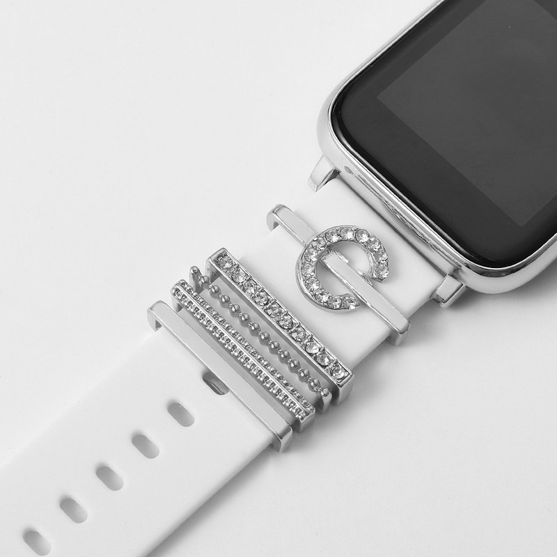 INITIALS LETTER CHARMS SET FOR IWATCH SILICONE STRAP