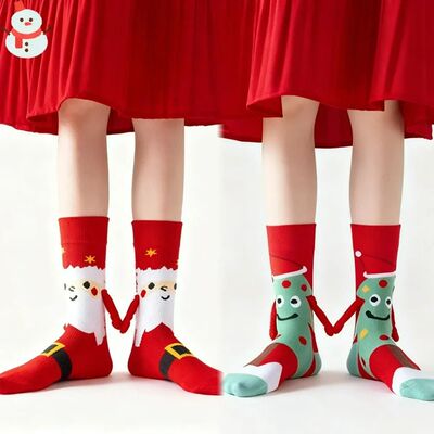 2026 Christmas Socks - Funny Magnetic Hand Holding Stockings