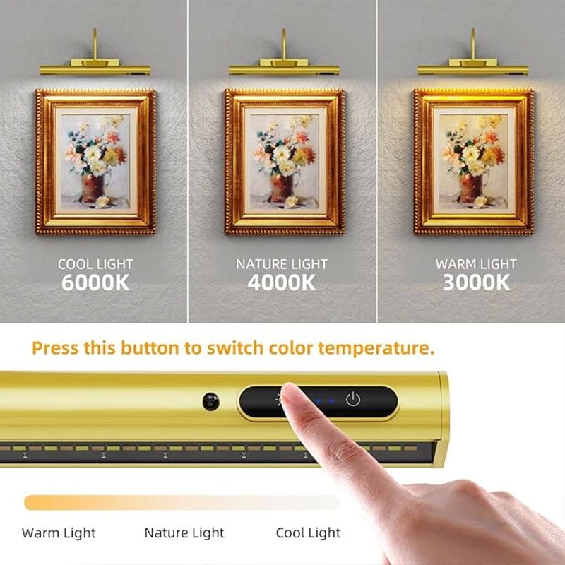 Rechargeable LED Wall Lamps 4400mAh with Remote Control Wire