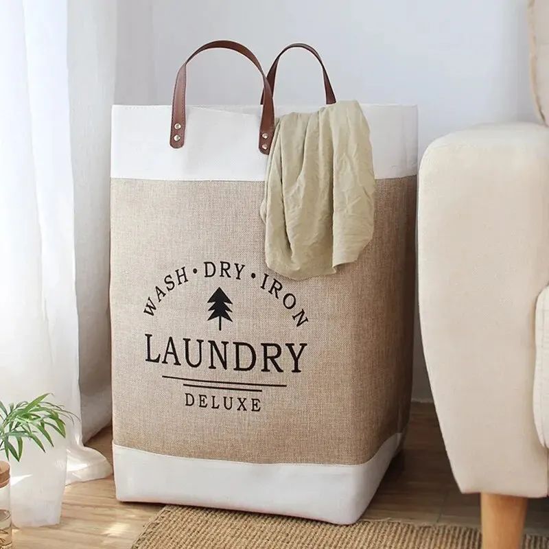 1Pc Large Capacity Laundry Basket Dirty Clothes Basket Fabri图片