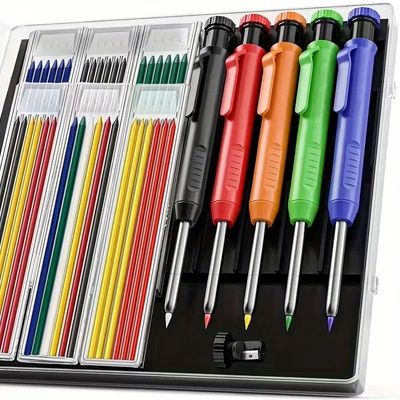 2.8mm Solid Carpenter Pencil Set Mechanical Pencil 3 Colors