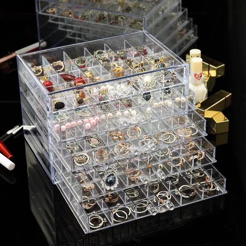 Earring earring storage box jewelry storage box 5 drawers tr,收纳整理,其他收纳盒,淘宝优惠券,粉丝福利购,淘宝优惠卷