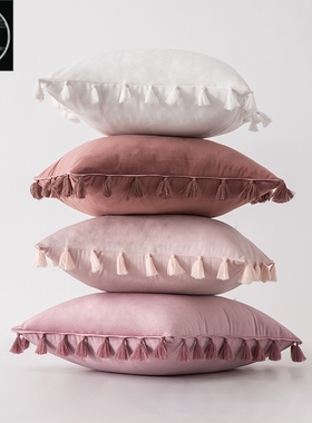 Pink Grey Yellow Navy Green Blue Beige Cushion Cover 抱枕套