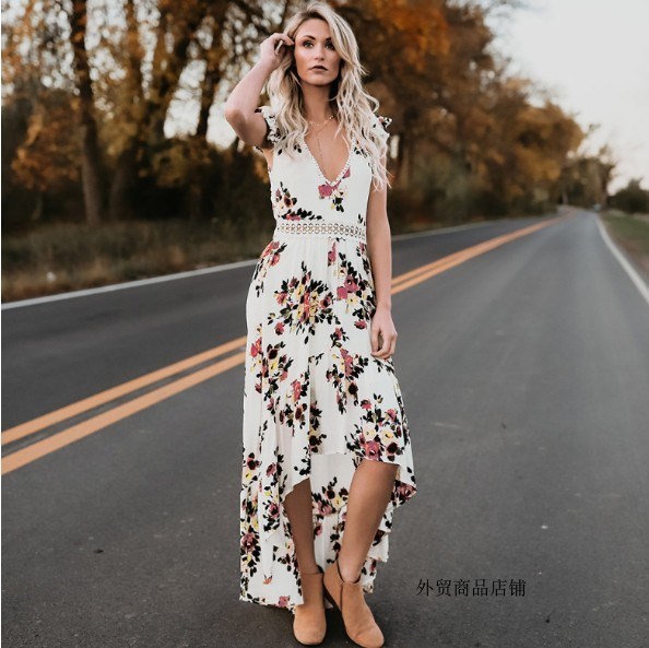 2018 性感不规则连衣裙 платьяе мода dresses women