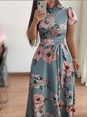 women long dress big size 5xl女连衣裙платьяе мода