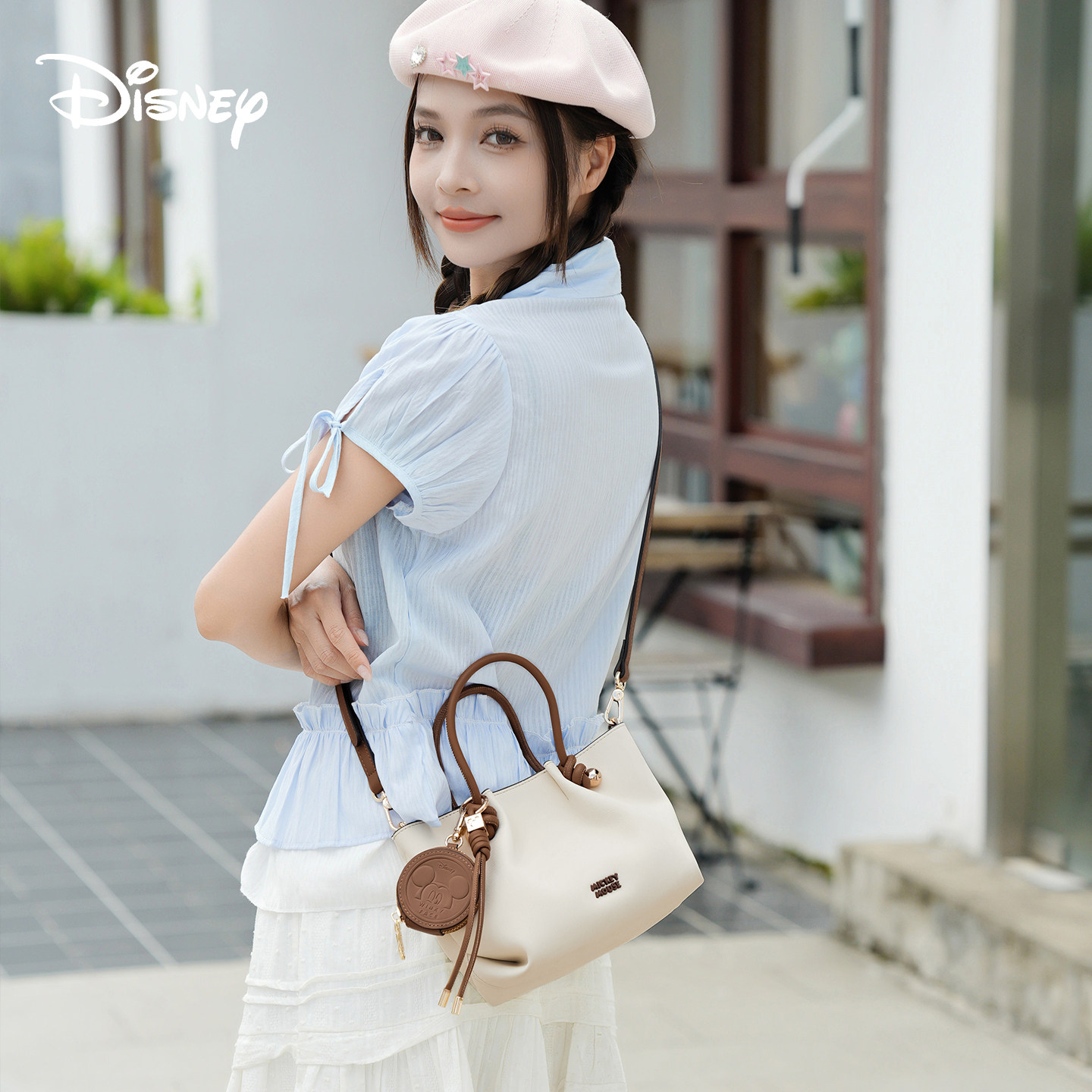 Disney迪士尼米奇包2026新款斜挎包复古女包时尚百搭手提包单肩包