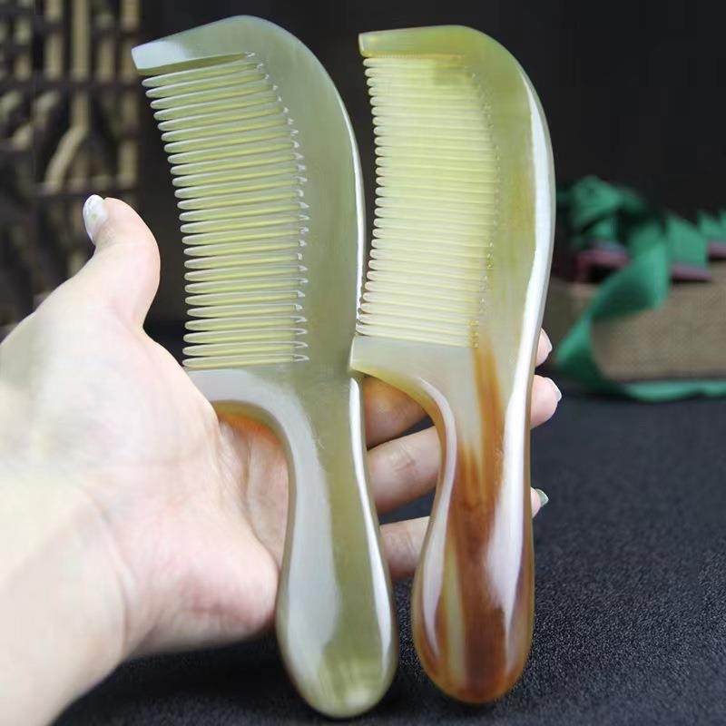 家用大号加厚牦牛角梳子美发梳实用品梳子头部经络按摩梳批
