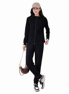 阳龙2024秋冬新上衣B23-9026配裤子大码显瘦休闲运动两件套装