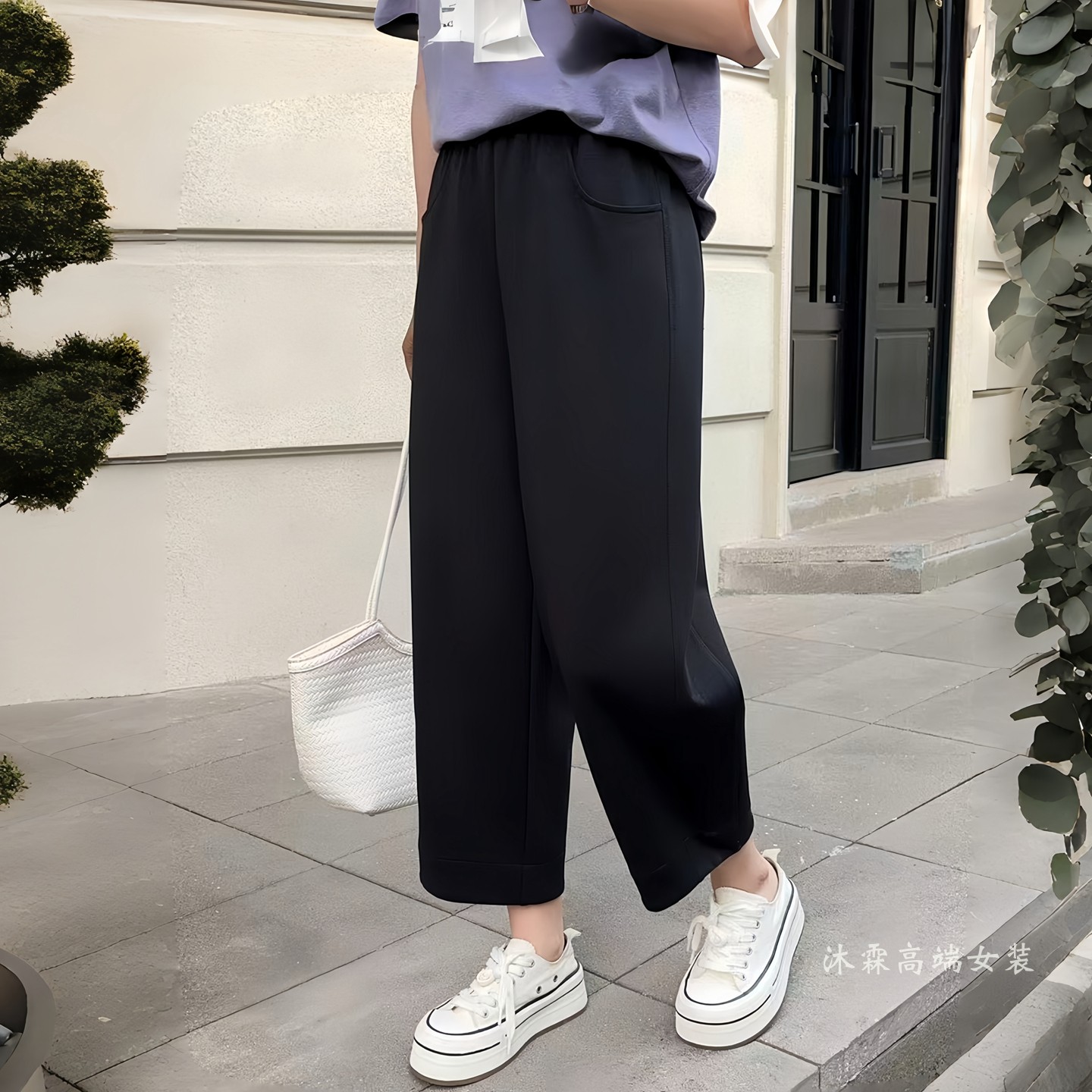 阳龙2026夏季新款宽松大码修身百搭显瘦胖M休闲运动女裤B26-9020
