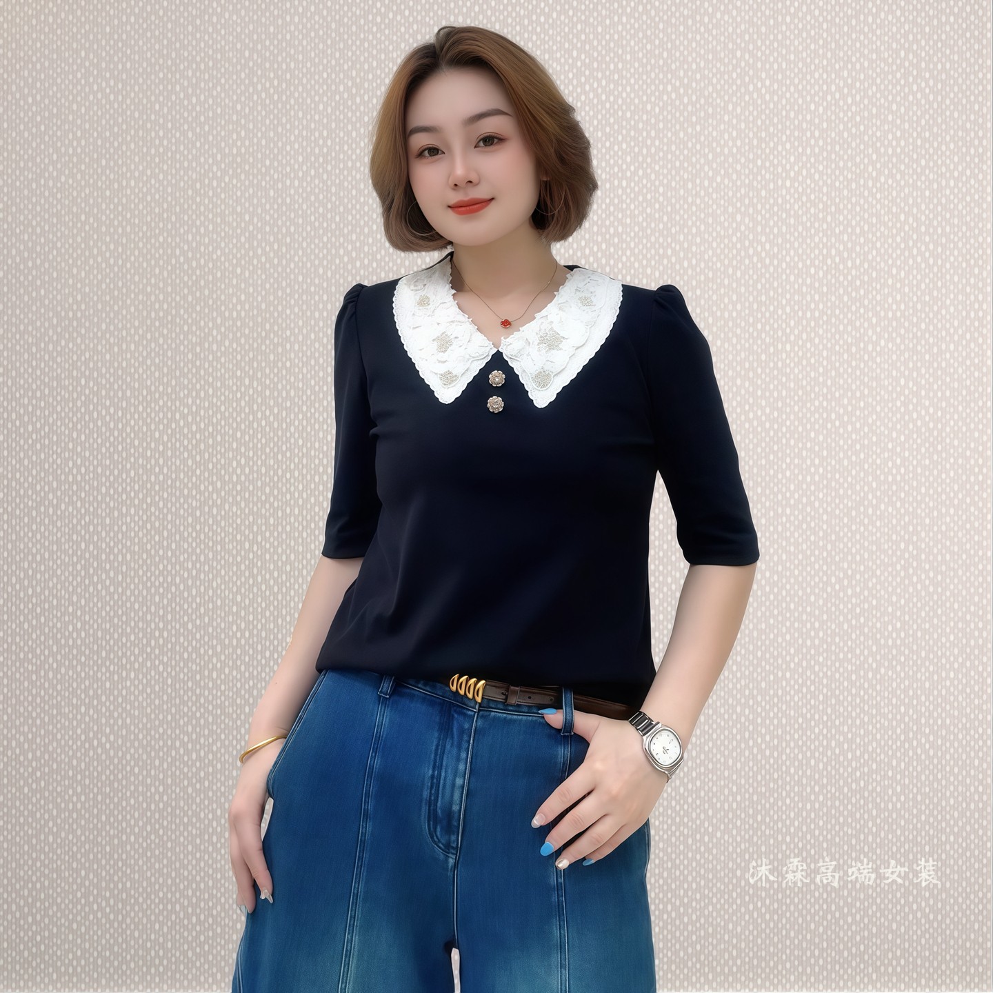 斐斐2026秋冬新款宽松大码修身显瘦气质女打底衫百搭上衣T恤8801
