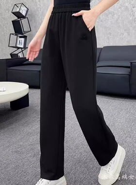 阳龙2024秋冬新款宽松大码修身显瘦胖M休闲哈伦运动女裤B24-9011