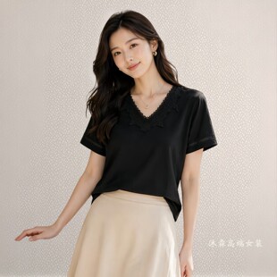 台湾1668道尚遇2026夏季新时尚大码显瘦宽松打底衫上衣t恤560717