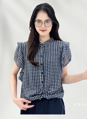 雅姿赏色珊瑚花2025夏季新款上衣大码显瘦宽松修身百搭t恤衫66054