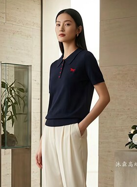 1668美季然亮2026夏季新大码显瘦莱赛尔天丝针织衫上衣t恤690309