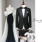 Burgundy Gao Ding Cust 戗 опровергнуть свадебный костюм лидера мужское тонкое красивое платье для тесто