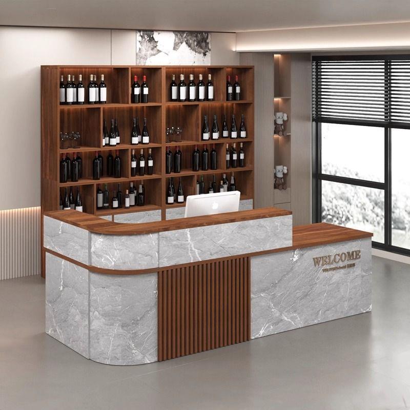 吧台收银台前台转角柜台饭店酒店餐厅前台接待台吧台桌餐饮店收银