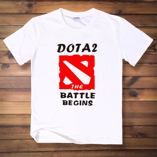 游戏t恤刀塔2t恤夏装 衣服男女同款 DOTA2t恤短袖 新款 情侣衣服