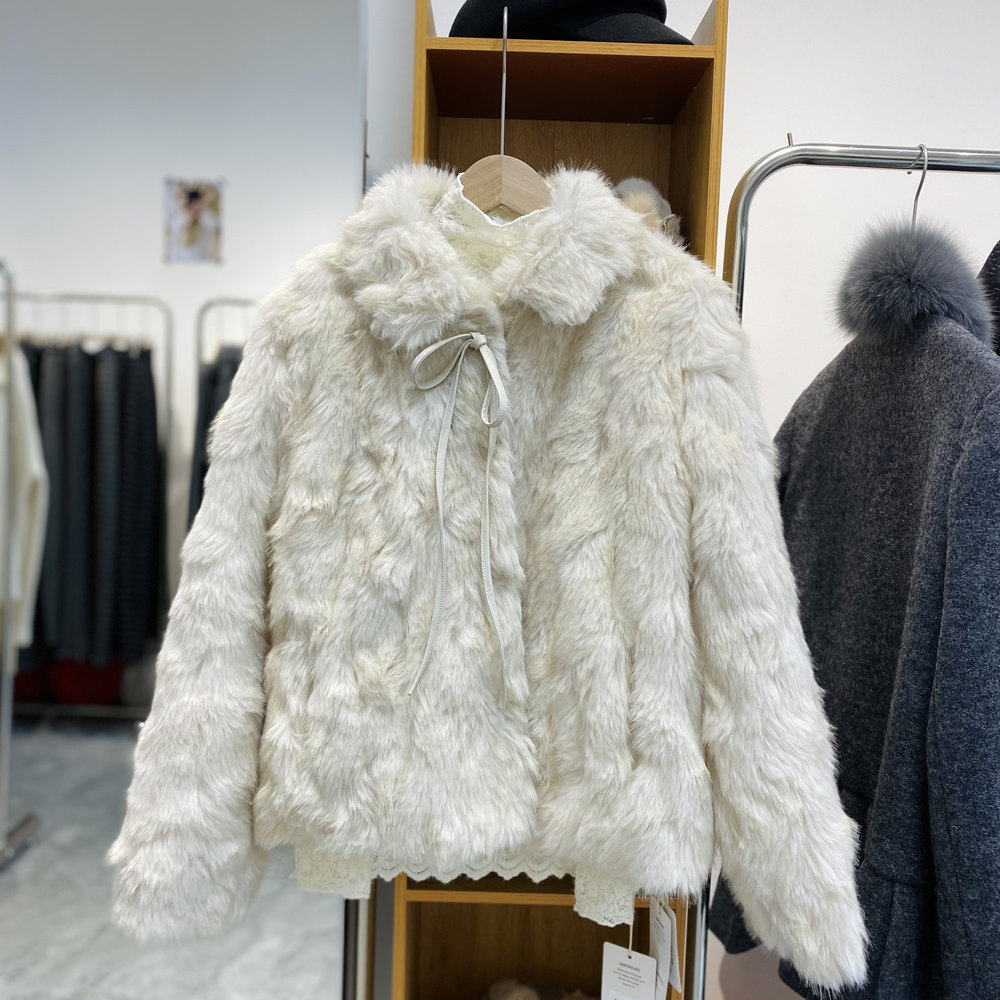 冬季小香风蝴蝶结内里羽绒短外套