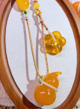 五月花葫芦吊坠女款项链挂件毛衣链配饰礼物送女友闺蜜生日礼物