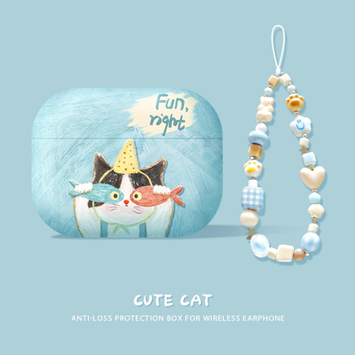 适用airpodspro2保护壳苹果耳机4代套硅胶ipods可爱airpod小鱼猫咪ins风二代蓝牙盒四代降噪版3软壳airpods4