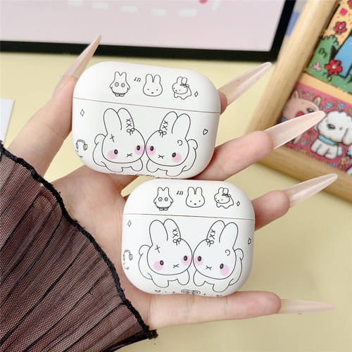 适用airpods4保护套airpodspro3保护壳Pro2苹果蓝牙耳机套盒可爱小兔子4四五代airpod硅胶ipod软壳pro3三代