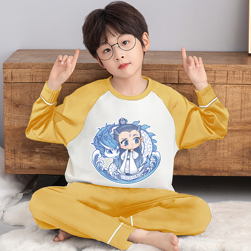 2025新款男童睡衣秋季纯棉家居服