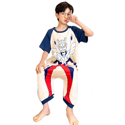 儿童纯棉睡衣男童赛罗奥特曼睡袋