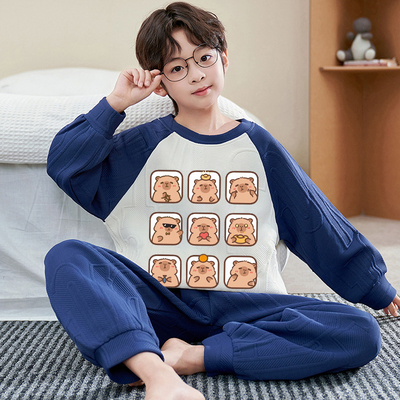 儿童家居服冬季套装男孩2025新款