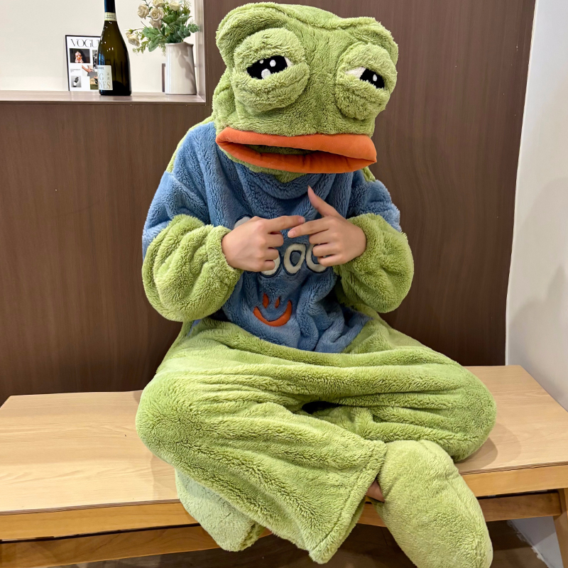 搞怪睡衣男生悲伤蛙2026超火冬装