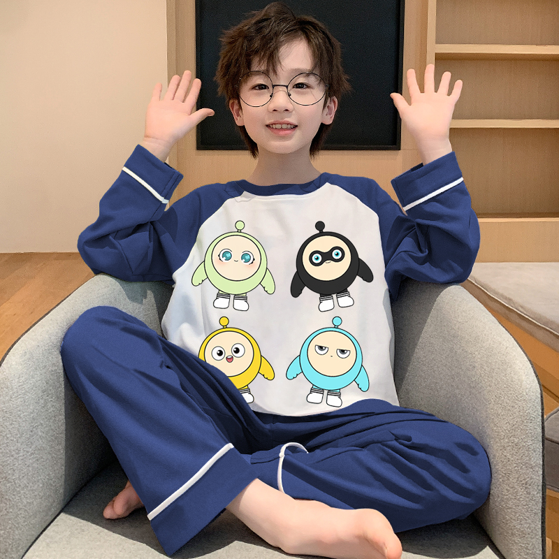 儿童睡衣男孩秋季套装纯棉家居服
