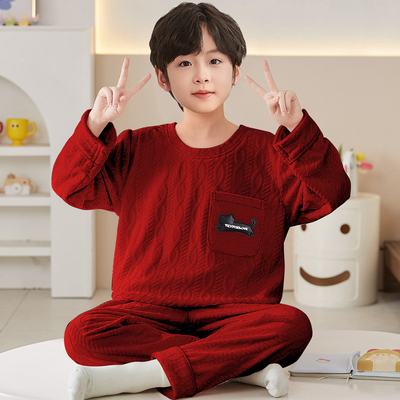 红色睡衣男童青少年本命年家居服