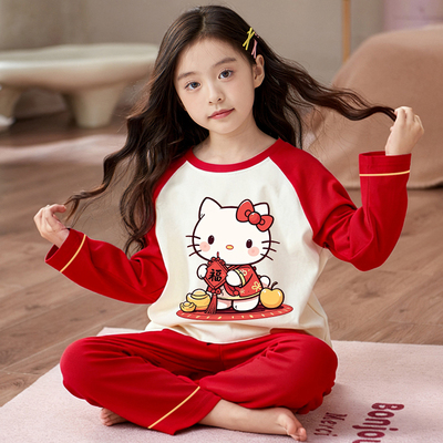 hellokitty睡衣儿童本命年家居服