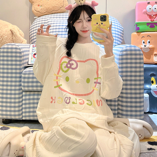 空气棉夹层睡衣女秋冬可外穿家居服女款2025新款冬季可爱甜妹套装