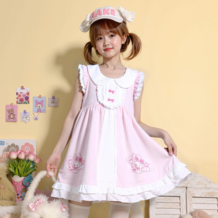 hellokitty睡衣女童连衣裙夏季新款女孩棉绸家居服凯蒂猫儿童睡裙