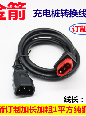 金箭欧派电动车充电桩转换线 三孔充电转换头 充电器输出转接头