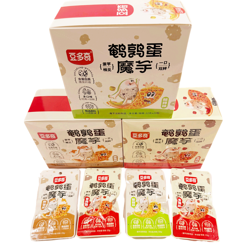 豆多奇鹌鹑蛋魔芋香辣味酸辣麻酱素毛肚泡面伴侣宿舍追剧办公零食