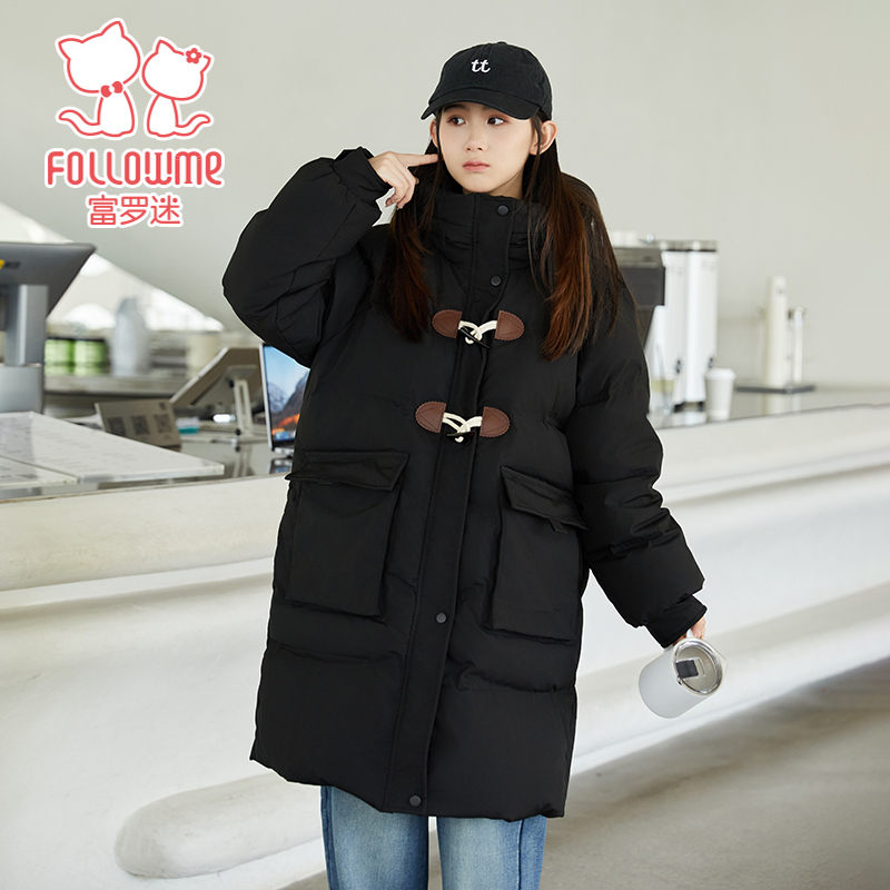 富罗迷儿童羽绒服2025冬季新款青少年加厚女款保暖洋气中长款外套