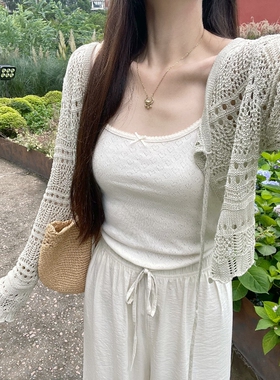 MOBAI默白 简约纯欲小心机针织小吊带女夏季内搭单穿背心裹胸上衣