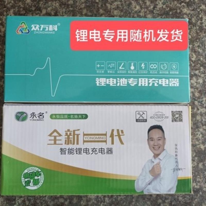 永名电动车锂电池充电器48v2a60v3a防反接72v5a充满自停