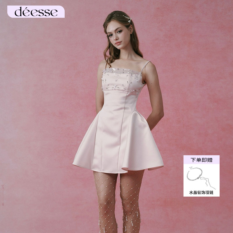 cameyliu手工钉珠收腰蓬蓬生日公主裙连衣裙礼服2025新款