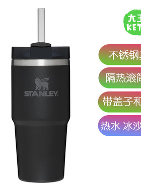 美国直邮 Stanley Quencher H2.0 FlowState不锈钢真空滚筒杯14oz