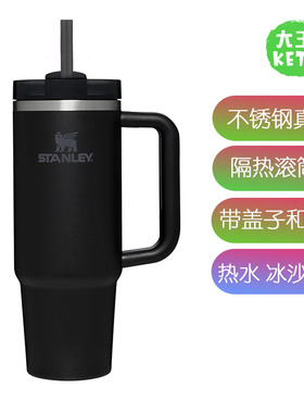 美国直邮 Stanley Quencher H2.0 FlowState不锈钢真空滚筒杯30oz