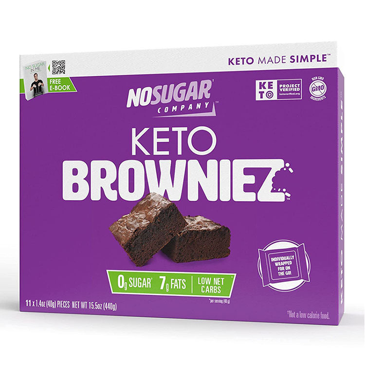 美国直邮 No Sugar Company Keto Brownies 无糖生酮布朗尼高蛋白
