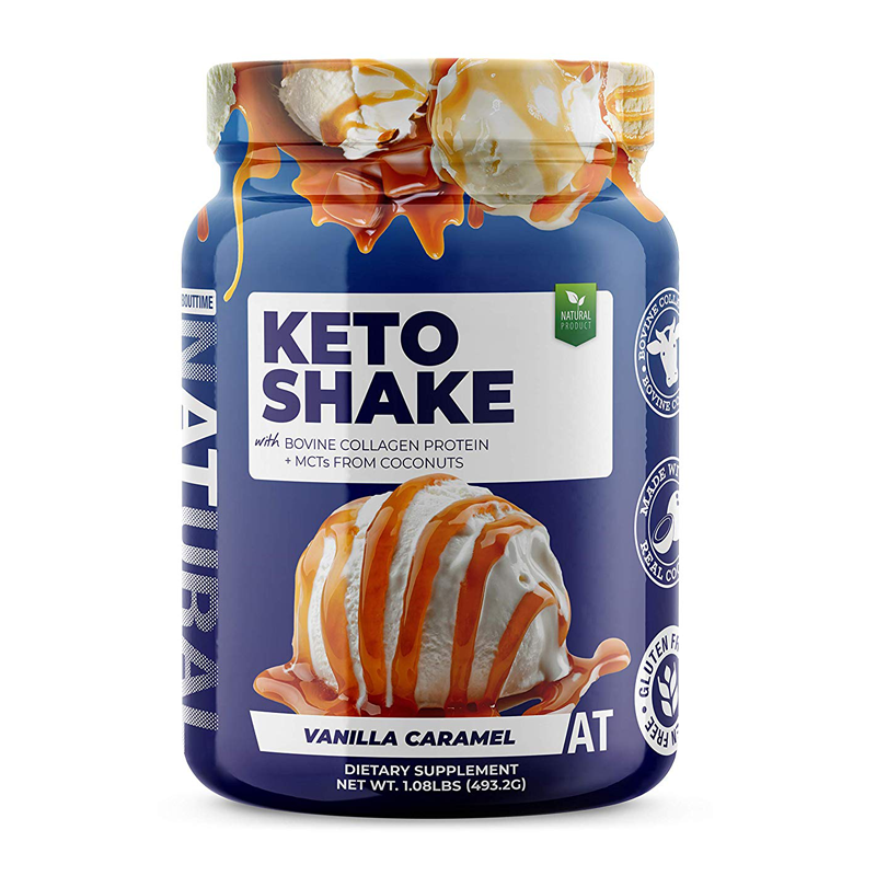 美国直邮About Time Keto Shake生酮香草水解奶昔蛋白低碳代餐粉-封面