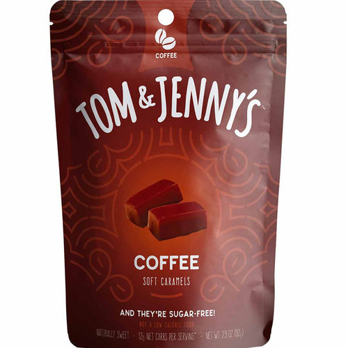 美国直邮 Tom & Jenny's 无糖软咖啡焦糖巧克力 低碳水木糖醇 82g