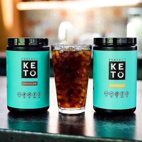 美国直邮Perfect Keto巧克力低碳生酮MCT油椰子中链优质油脂 318g