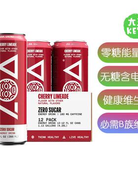 美国直邮ZOA Zero Sugar Energy Drinks生酮零糖能量补充饮料12瓶